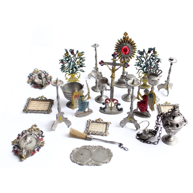 Miséző készlet antik ón gyermekjáték 20. század első fele